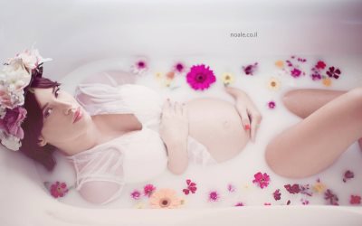 צילומי הריון עם אמבטיה - נטלי דדון